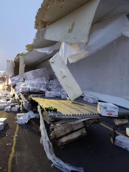 Tractor trailer accident in Snow Shoe Pennsylvania