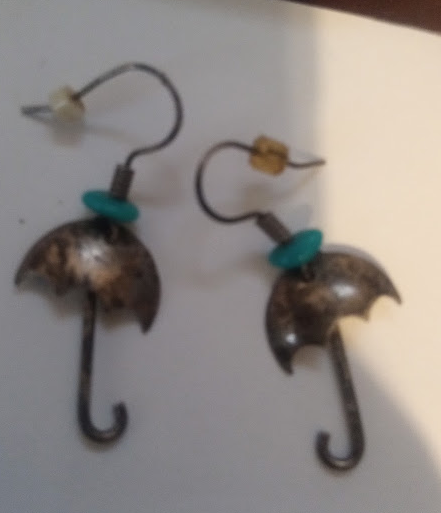 Umbrella earrings purchased in Seattle