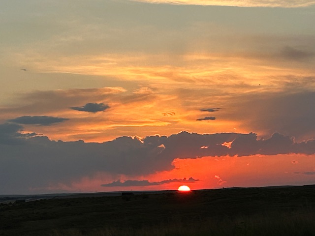 Today’s sunset.  Photo taken by and the property of FourWalls.