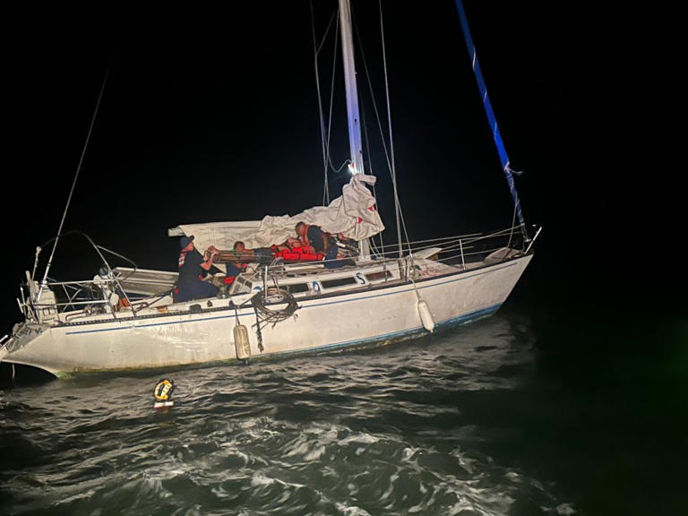 Sailboat in Georgia that was damaged in the water