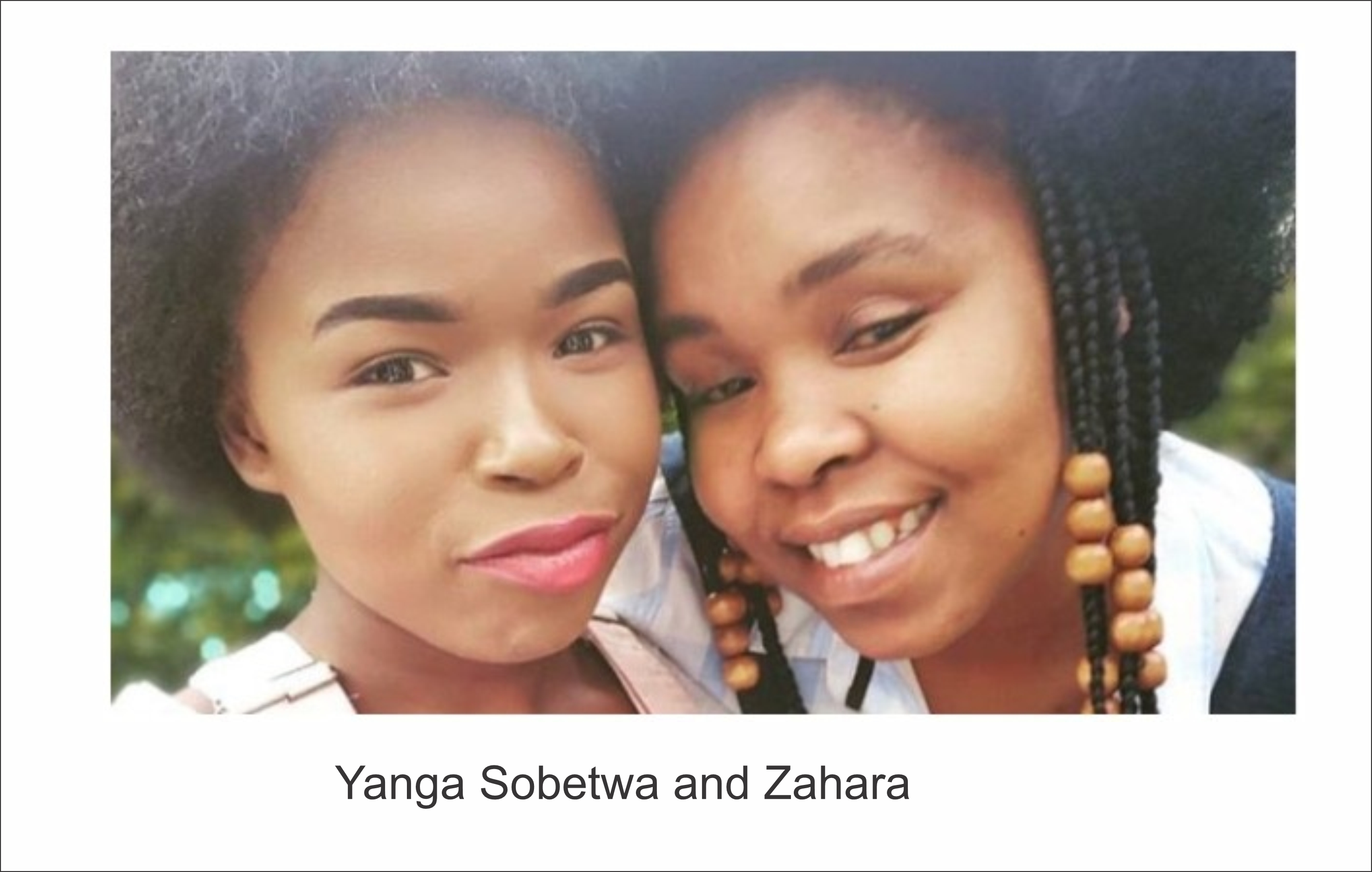 Look alike South African celebrities Yanga and Zahara
