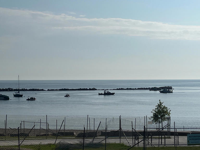 View of Lake Michigan near Milwaukee Wisconsin