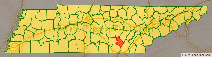 Map of Tennessee 