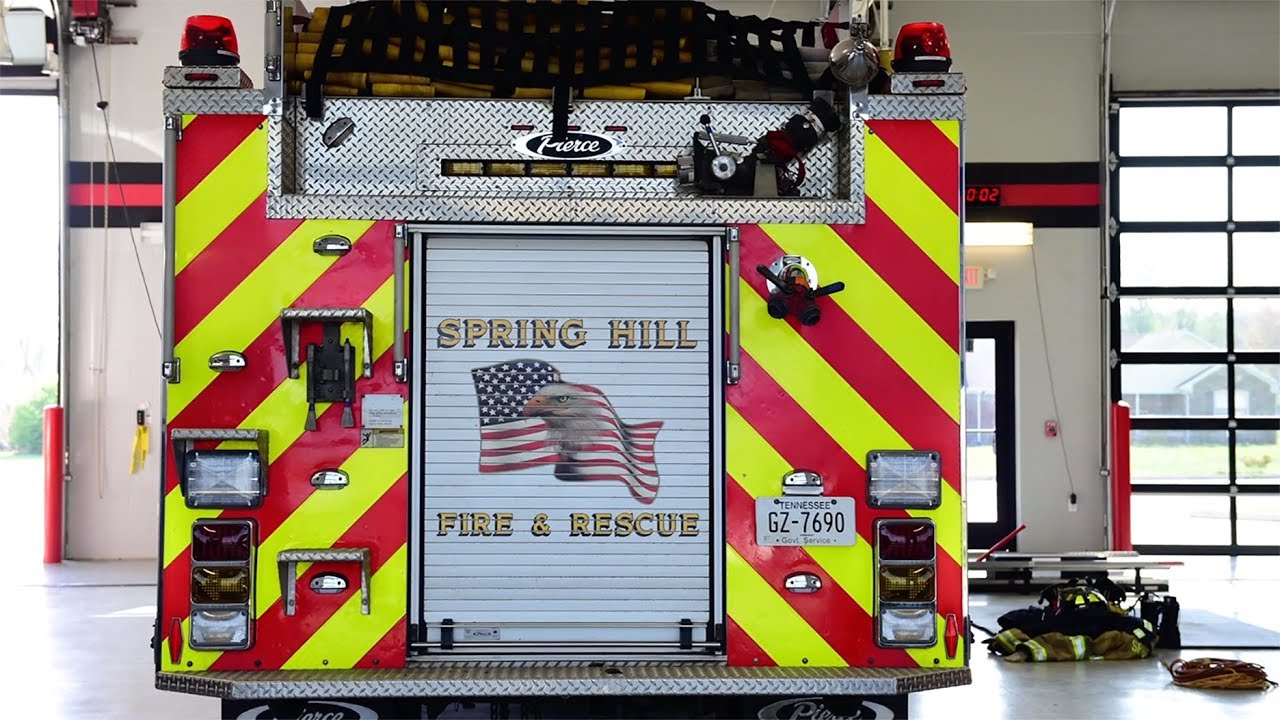 Firetruck engine of the Spring Hill Tennessee fire department 