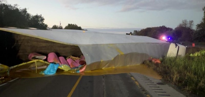 Accident scene on Interstate 57 in Illinois 