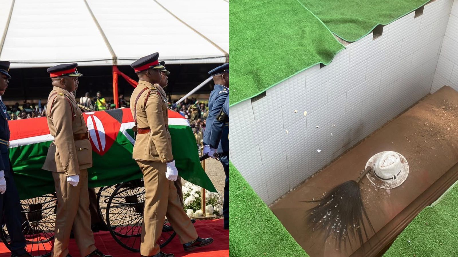 Final moments before the burial of former prime minister of Kenya, Raila Odinga. Credits: Nairobi Leo website