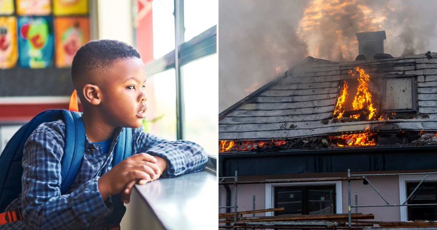 A student at an elementary school sees a building on fire in Missouri A student at an elementary school sees a building on fire in Missouri