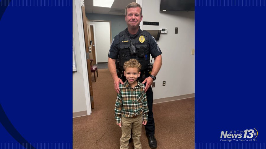 North Myrtle Beach police officer Sgt. Christopher Bellamy the savior of a child 