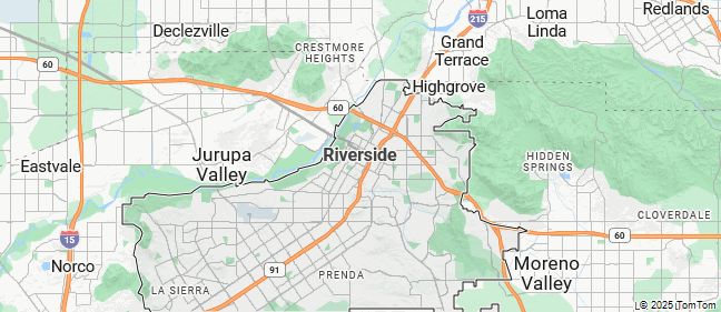 Map of Riverside California Map of Riverside California