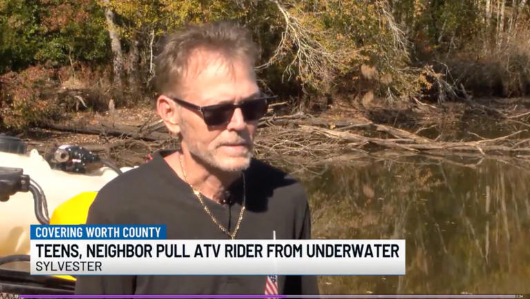 George Etheredge is grateful that teens and a neighbor saved him from drowning 