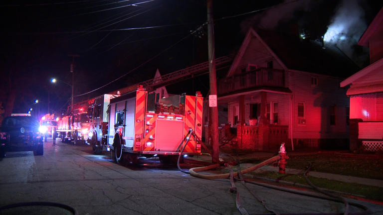 Cleveland firefighters on the scene of a housefire on Thursday overnight Cleveland firefighters on the scene of a housefire on Thursday overnight