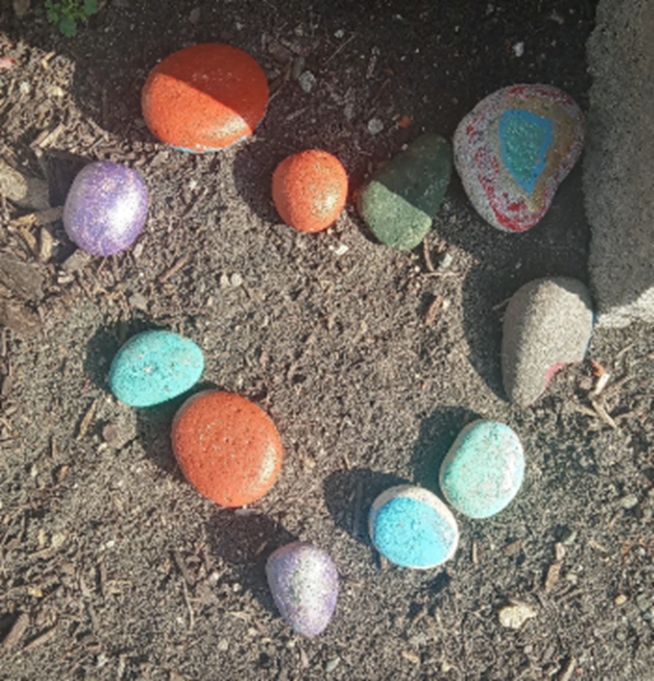 Rock heart that I took a photo of on my walk