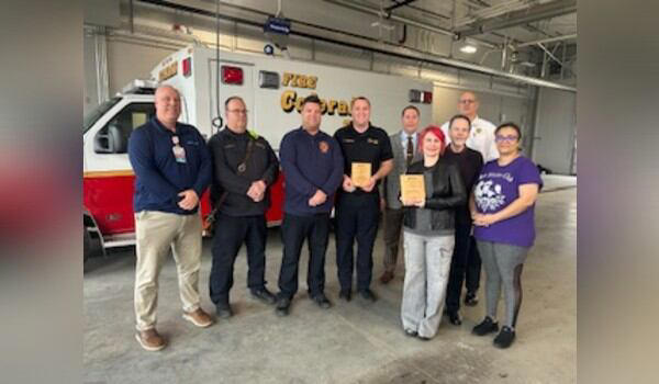Firefighters in Coletrain Ohio receive life saving awards Firefighters in Coletrain Ohio receive life saving awards
