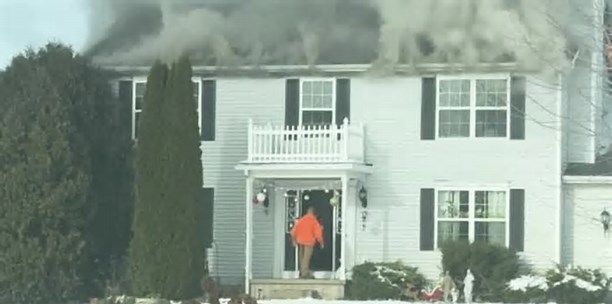 House on fire in Euclid Ohio House on fire in Euclid Ohio