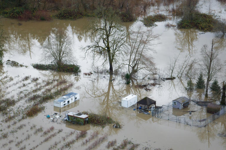 Floodwater in Washington state Floodwater in Washington state