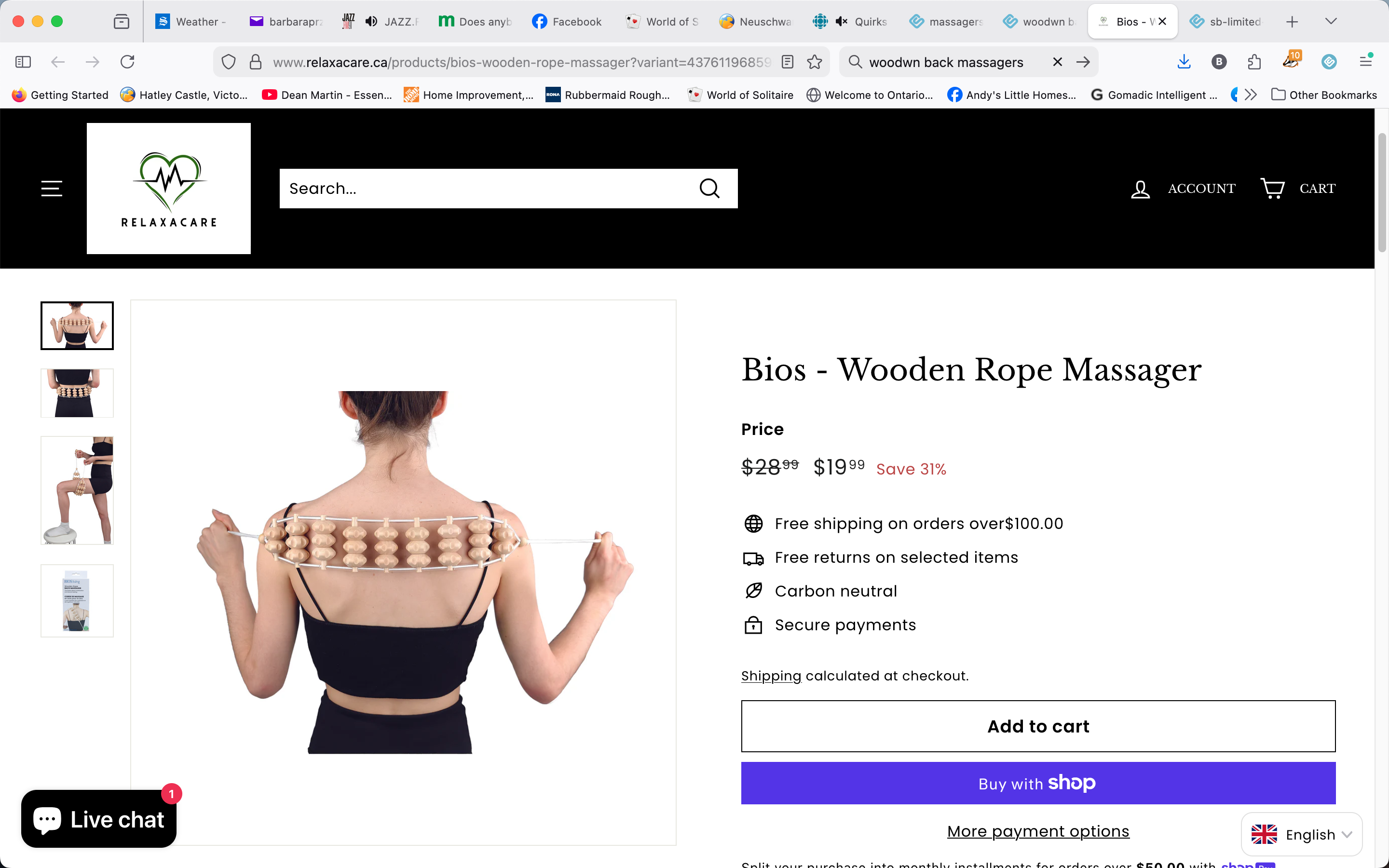 wooden rope massager