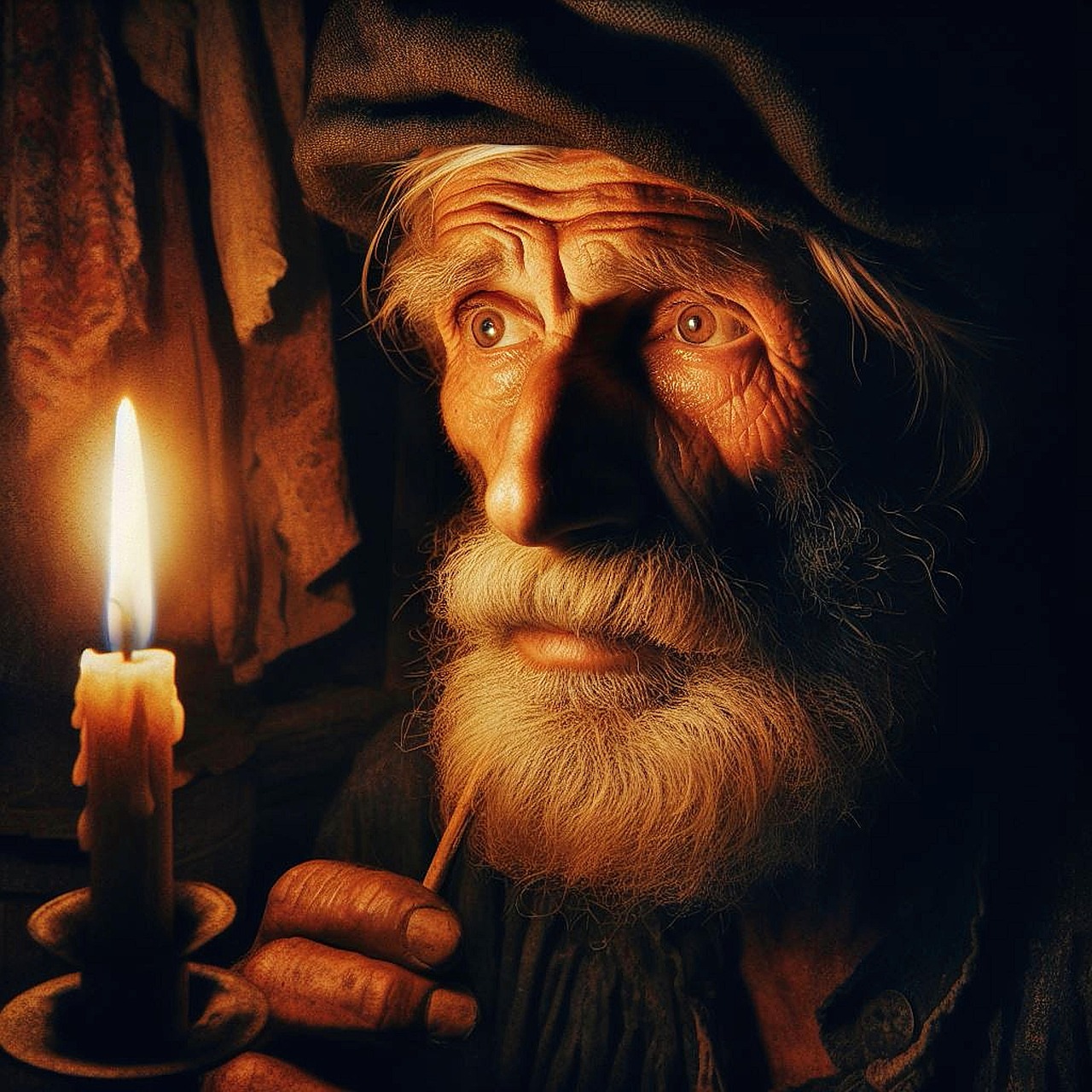 The old Zen master liked looking into a candle The old Zen master liked looking into a candle