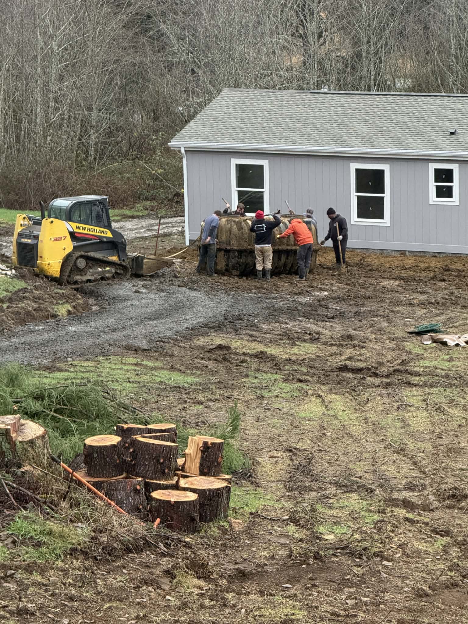 Working on the property 