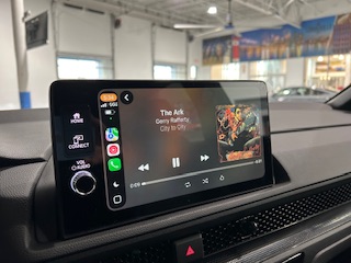 The infotainment system in the new car.  Photo taken by and the property of FourWalls.