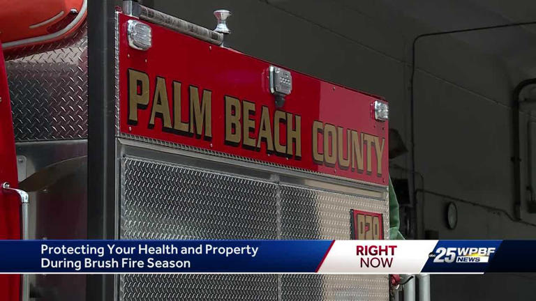 Firetruck in Palm Beach County in Florida.