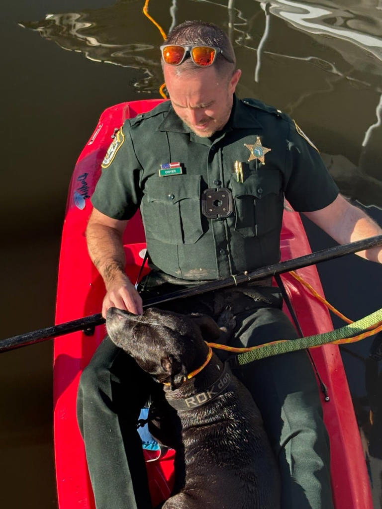 MCSO deputy rescues a dog that was in a canal in Florida on Sunday MCSO deputy rescues a dog that was in a canal in Florida on Sunday