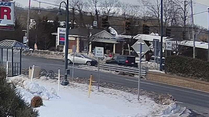 New York Police Department officer rescues an accident victim last month 