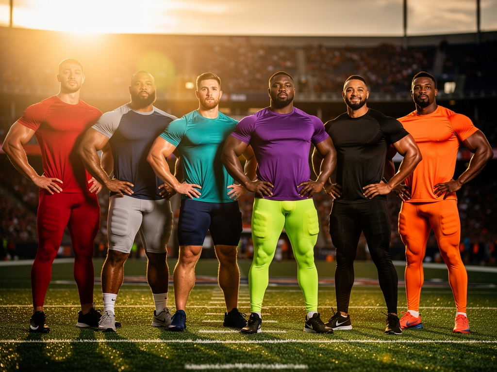 Diverse NFL Athletes in Performance Tights