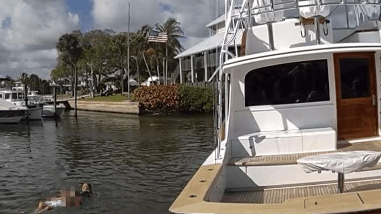 A wheelchair bound man rescued by several people in Mariner Cay on Saturday 