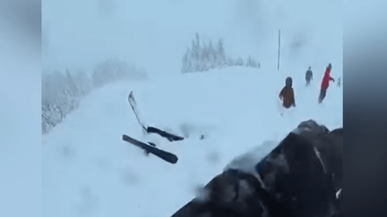 Skier rescued by a bystander in Washington state on Friday morning  