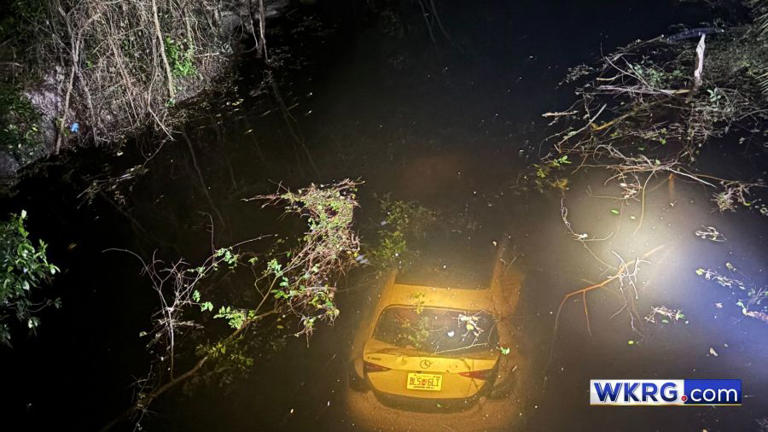 Auto that was involved in an accident in Pensacola Florida where 2 USN sailors rescued a man