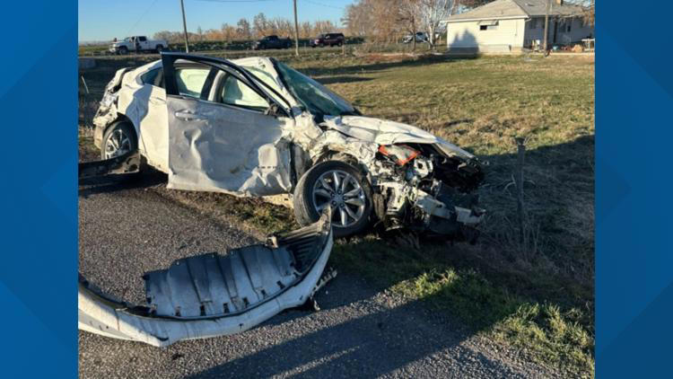 Scene of an auto accident in Rupert Idaho