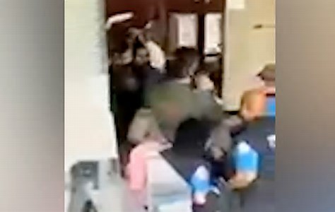 ICE Agents in an airport in New York City