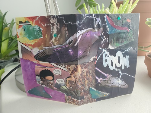 BOOM! It's a collaged card