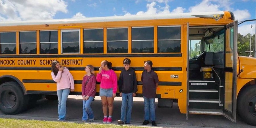 Students in Hancock County Middle School are heroes for assisting a bus driver