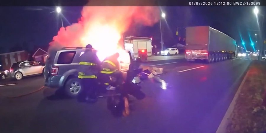 Detroit firefighter Donald Faulkner saves the life of an accident victim.