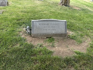 Rosemary Clooney’s grave, St. Patrick’s Cemetery, Maysville, KY. Photo taken by and the property of FourWalls. Rosemary Clooney’s grave, St. Patrick’s Cemetery, Maysville, KY. Photo taken by and the property of FourWalls.
