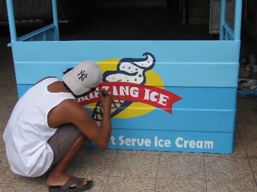 Making my booth - Painting and doing the Logo