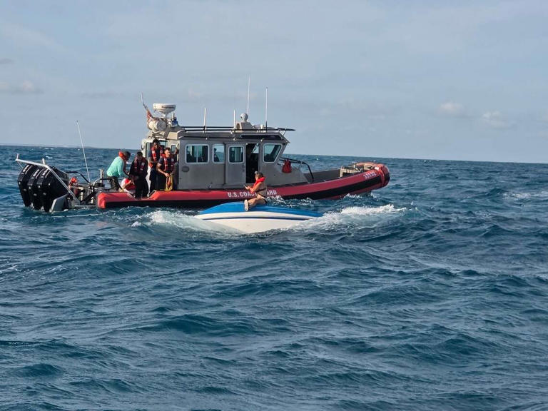 USCG on a rescue mission in the Florida Keys on Sunday USCG on a rescue mission in the Florida Keys on Sunday
