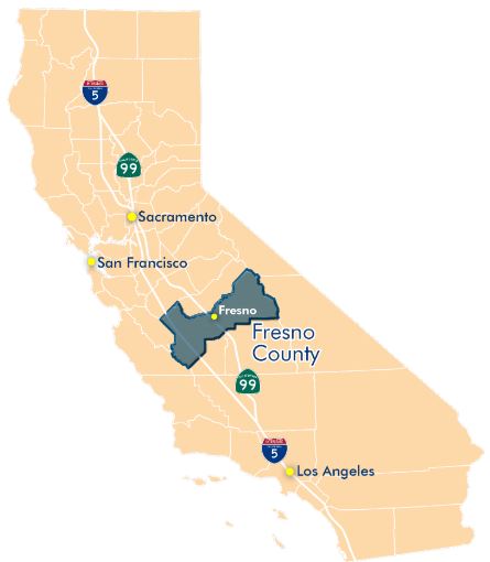 Map of Fresno County California Map of Fresno County California