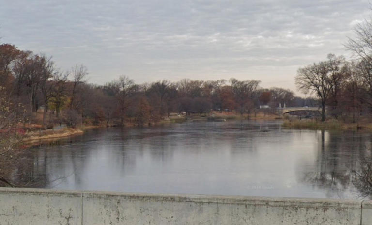 Lake in Branch Book Park in Newark New Jersey 