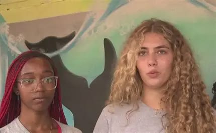 Khayla (L) and Rafaela (R) heroic lifeguards in New Jersey Khayla (L) and Rafaela (R) heroic lifeguards in New Jersey