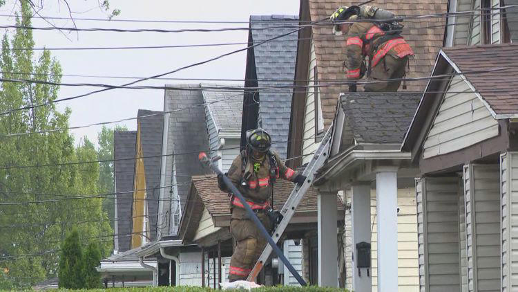 Firefighters in Buffalo New York put out a fire this weekend Firefighters in Buffalo New York put out a fire this weekend