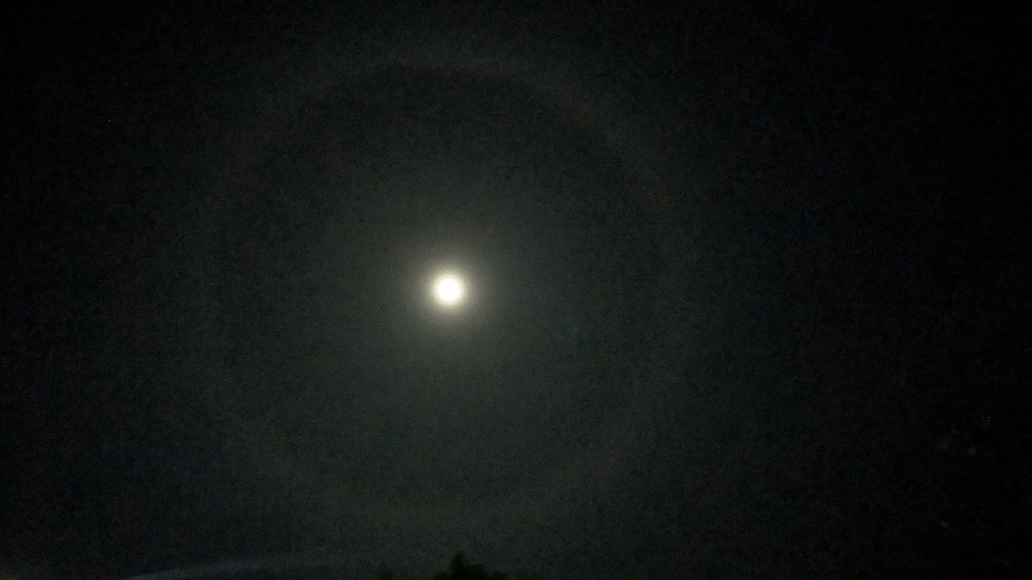 A halo around the moon A halo around the moon
