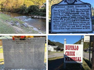 Photos along Buffalo Creek related to the 1972 disaster.  Photos taken by and the property of FourWalls.