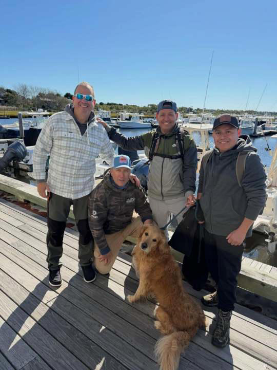 Boat captain and his crew rescue a dog who was in the water in Nantucket Boat captain and his crew rescue a dog who was in the water in Nantucket