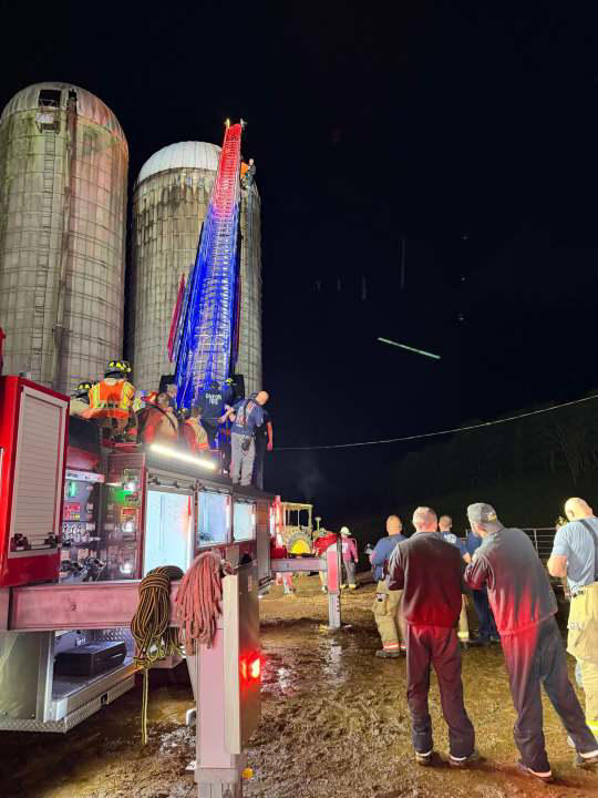 Rescue mission in Rose Township Ohio by emergency personnel Rescue mission in Rose Township Ohio by emergency personnel