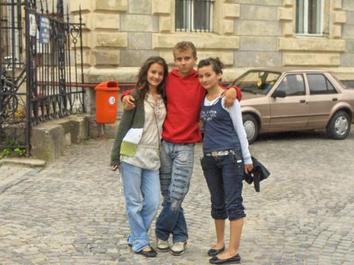 That's me - I was made in Sighisoara, Dracula's city.I'm the boy in red.The're my class mates