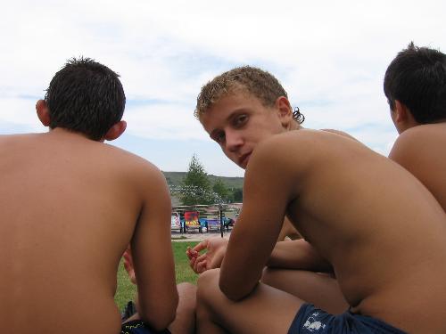 Sweeming Pool - That's me at the swimming pool at Bazna.I was fatter than now ;)