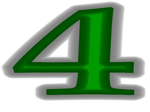 # 4 - The number four, I used my picture it program to create for my discussion.