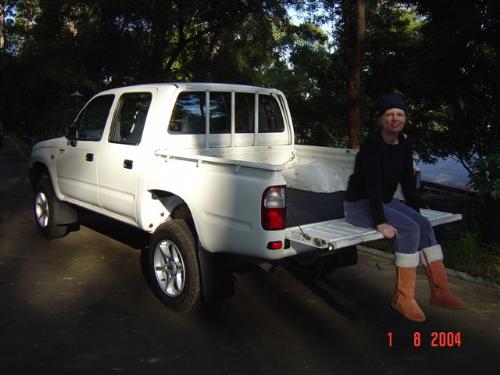 Ute of my dreams - This is about 2 years ago when I got my ute. Since then its got really knobbly tyres and it looks great. I've also put bullet hole decals along the side, which fools most people, who have to point and laugh!